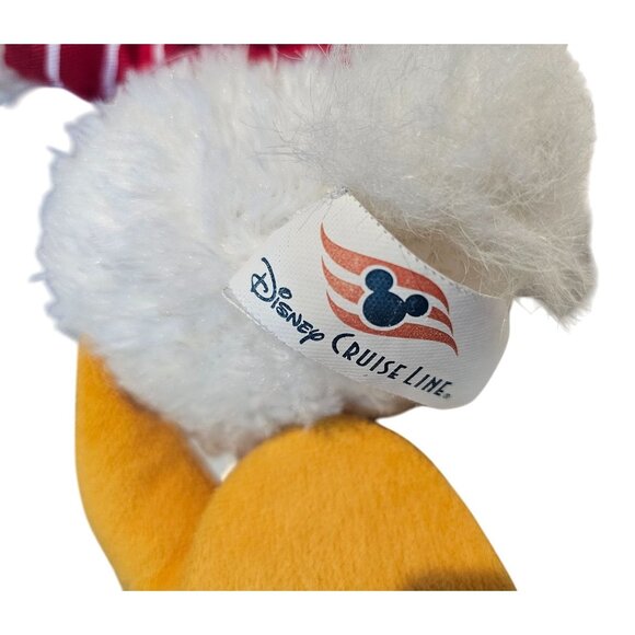 Disney Cruise Line Donald Duck 11” Plush Toy Sailor Red White Striped Shirt - Picture 7 of 8